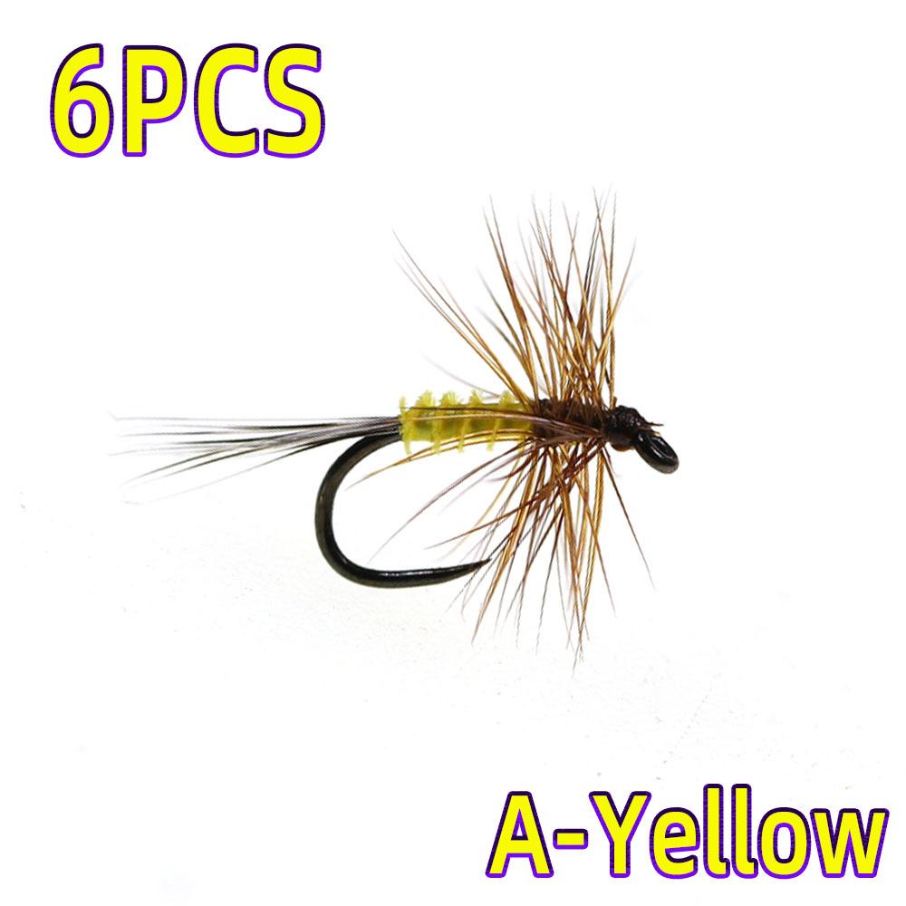 6шт#20 безбородая поденка комаров эмерджер и CDC парашют сухая мушка петух Hackle насекомое приманка для ловли форели хариуса окуня
