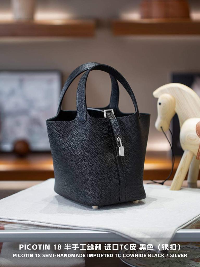 Picotin18 Сумка-тоут с ручкой половинной длины из коровьей кожи верхнего слоя Сто стилей Классическая женская сумка Сумка
