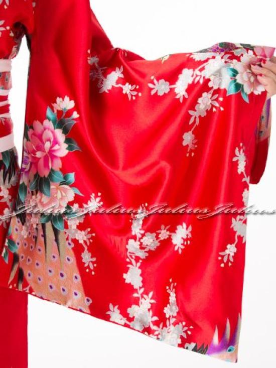 Сексуальное платье в стиле ойран, платье-кимоно, размер pc68, M/красный [Julius]