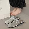 Slippers Women's Summer Outer Wear 2025 New with Skirt Rhinestone Flip-flops Seaside Summer Beautiful Cool Slippers Women's Sandals
