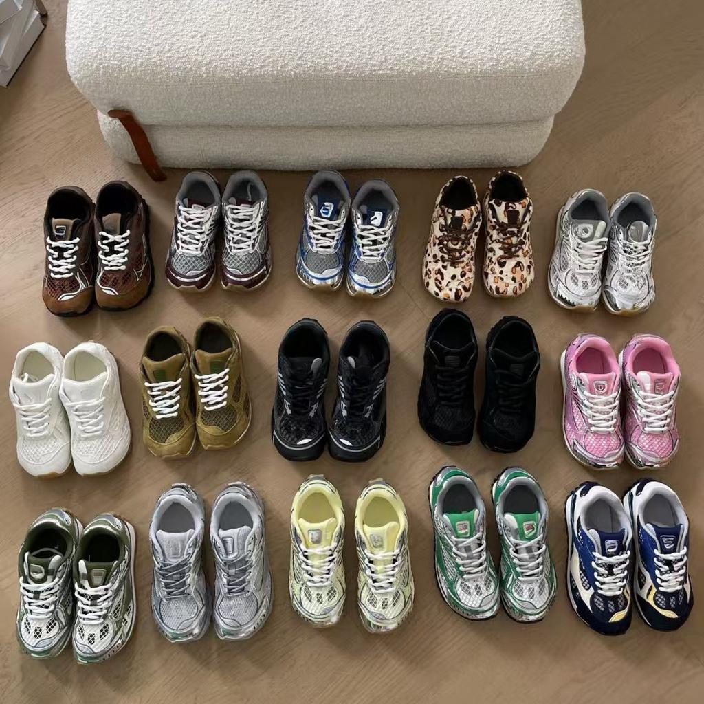 Кроссовки Wang Yibo Same 25ss Color Blocked Mesh для пар, папины кроссовки для женщин, модные спортивные и повседневные, дышащие, стройнящие и увеличивающие рост