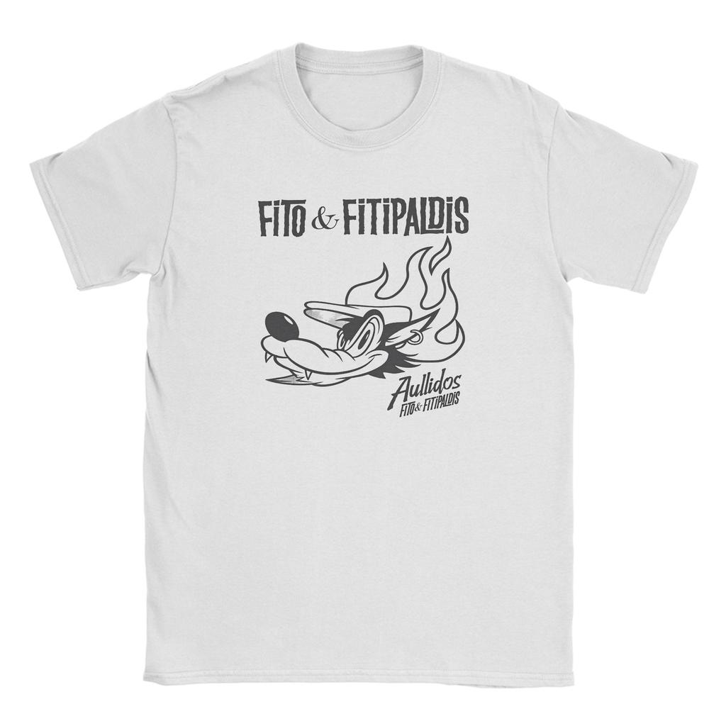 Fitos Fitipaldis Band T Shirt for Unisex Pure Cotton Vintage TShirts Crew Neck  Tee Shirt Short Sleeve Clothing Summer