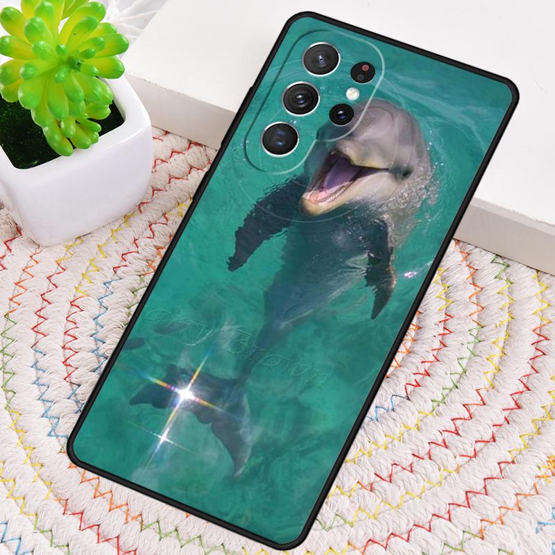 Силиконовый чехол для телефона Samsung Galaxy note 10 pro S26 S25 S24 S23 S22 S21 Plus Ultra с изображением танцующего и прыгающего дельфина в океане Capa Cover