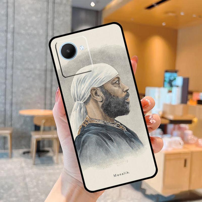 Emperor Menelik II of Ethiopia Case For Realme C55 C33 C31 C35 C30 C11 C15 C25s C21Y GT Neo 5 3T 2T 8 9 10 11 Pro Plus