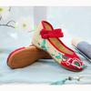 Chinese Embroidered Hibiscus Flowers Cloth Shoes Women's Shoes and Linen Tendon Soles