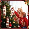 Christmas Photo Frame Ornament Wooden Hanging Decoration with 6 Photo Frames Photo Strip Frame