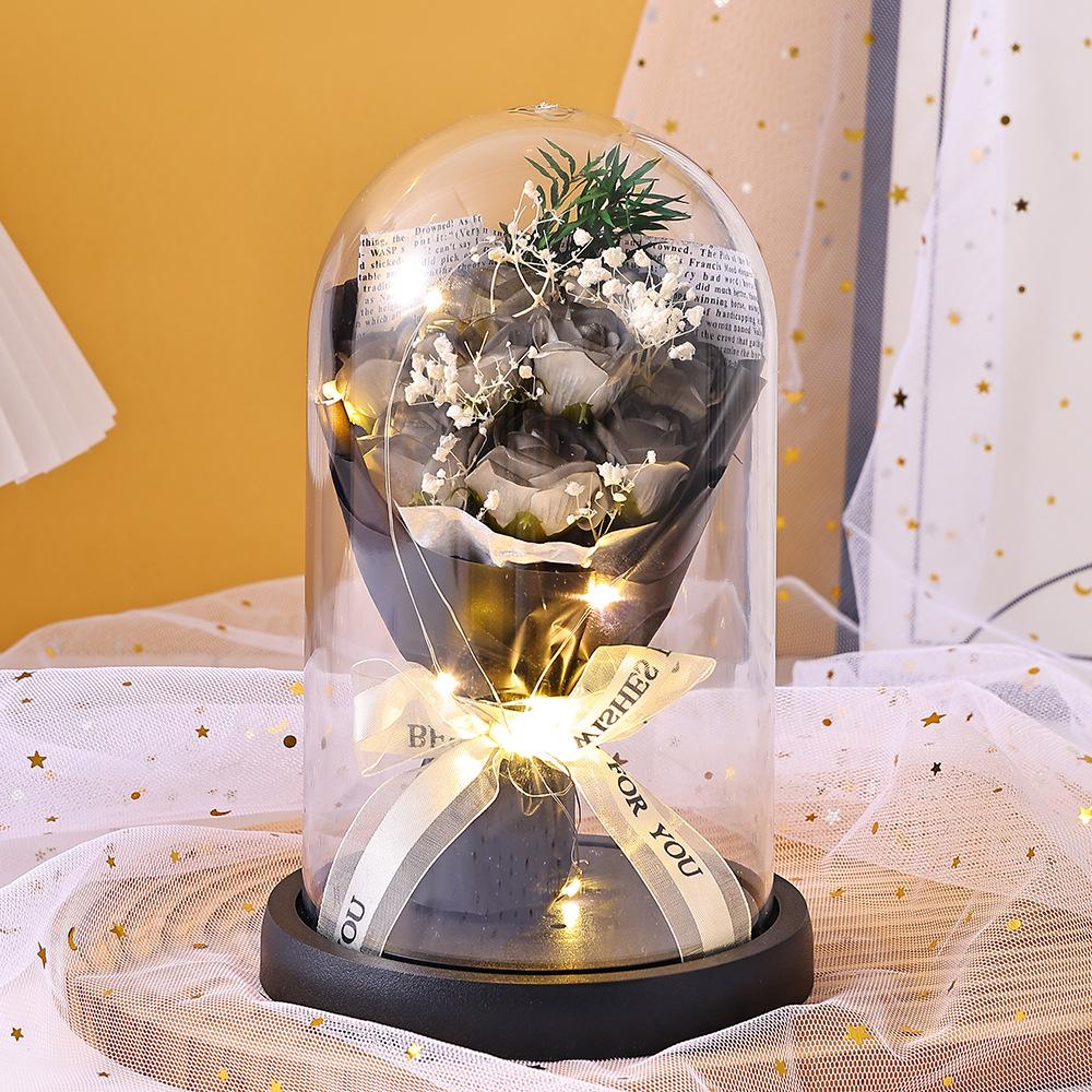 Mother's Day gift rose eternal flower acrylic glass cover 110 creative gift for girlfriend lover flower