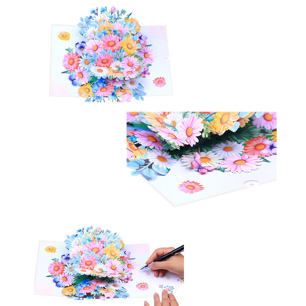 Intricate Handmade 3D Daisy Card Bright Daisies 3D Surprise Card Greeting Card for Birthday Christmas Mother Day