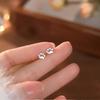 Korean-Style Cute Cat Paw Stud Earrings for Women - Simple, Lovely, and Versatile Student Accessories.