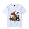 New Trendy Men T-shirt Hedgehog Reading Book Funny Men Oversized T-shirts Short Sleeve Tops Black Brand Tee Summer Fashion Shirt