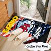 Custom Name Kansas City Chiefs Logo Rug for Living Room, Game Rooms, Office, Bedroom, Floor Mat Playful Design, fan gifts Christmas decor