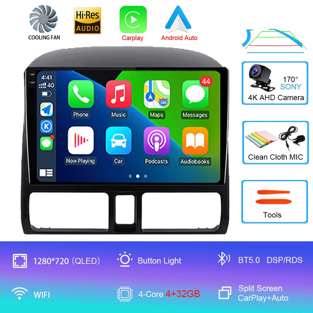 For Honda CR-V CRV 2001 - 2006 Android 14 Car Radio Multimedia Player OLED Screen Navigation GPS CarPlay Stereo 2 DIN Head Unit