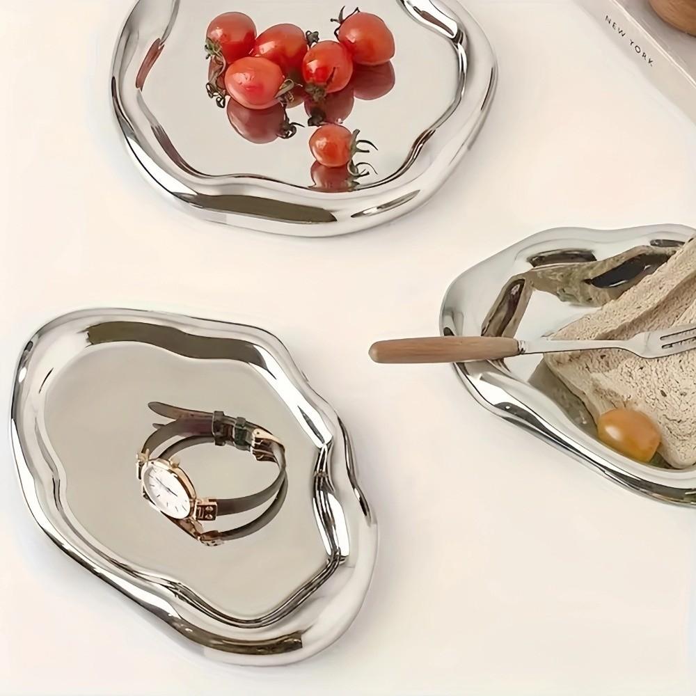 Mini Jewelry Tray Cloud Shape Jewelry Display Plate Ins Storage Plate Watches/Keys Storage