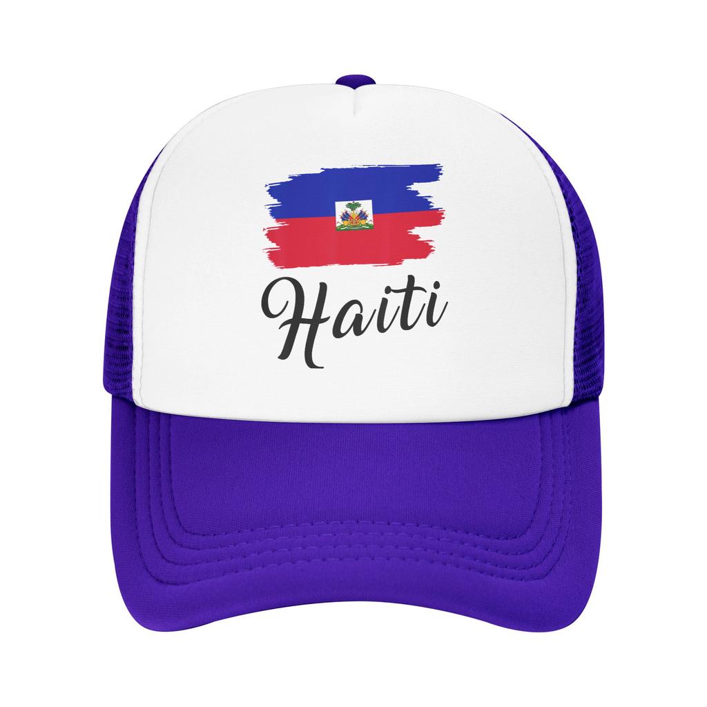 Haiti Flag Haitian Mesh Baseball Caps Adult HipHop Sun Hats Hats Breathable Summer Trucker Hat