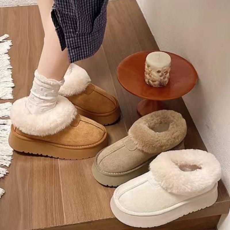 2024 Новые зимние ботинки на платформе Роскошная дизайнерская обувь для женщин Теплые женские ботильоны из искусственного меха