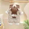 Angel Little Bear Winter Fleece Romper - Newborn Unisex Full Month Crawling Suit