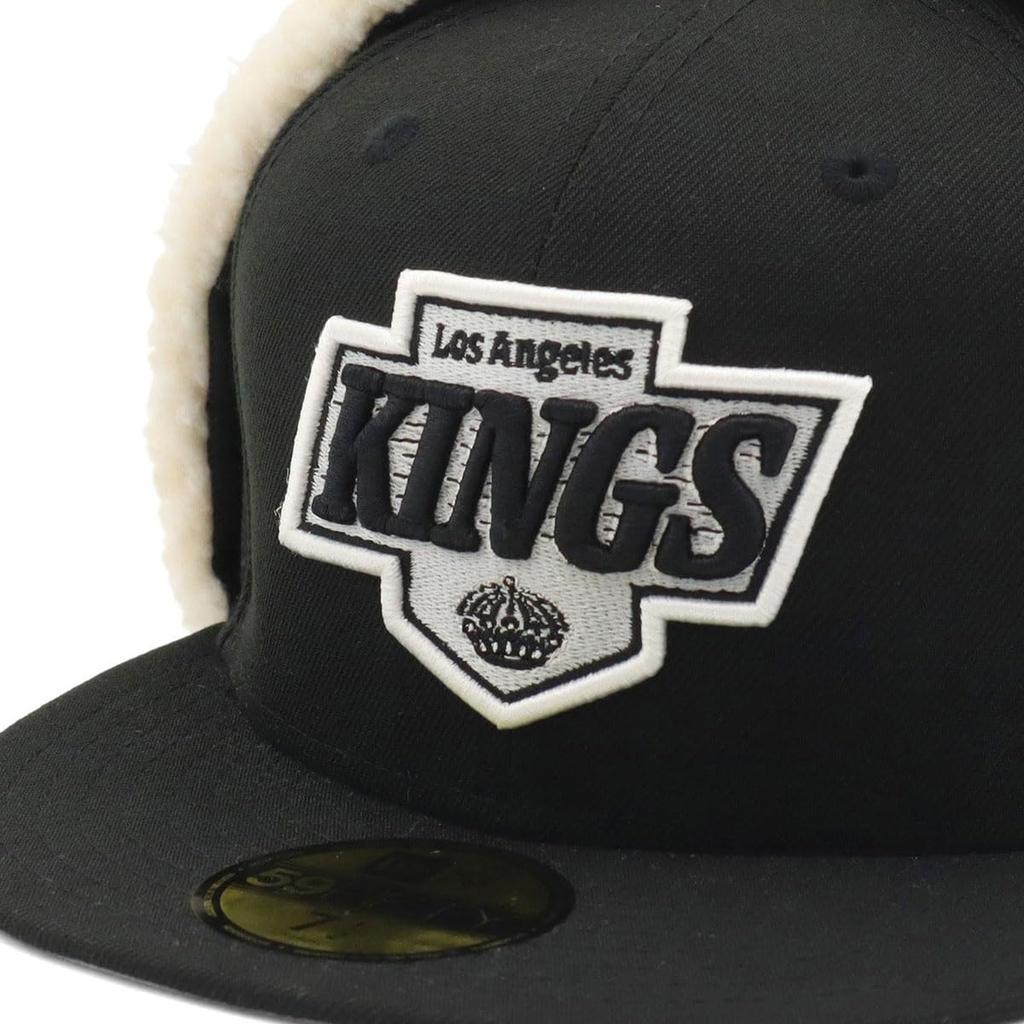 New Era 59FIFTY Dog Ear Team Boa LAK Size 7 5950 DOGEAR LOSKIN BLK Cap, Fleece, Black, 5/8,