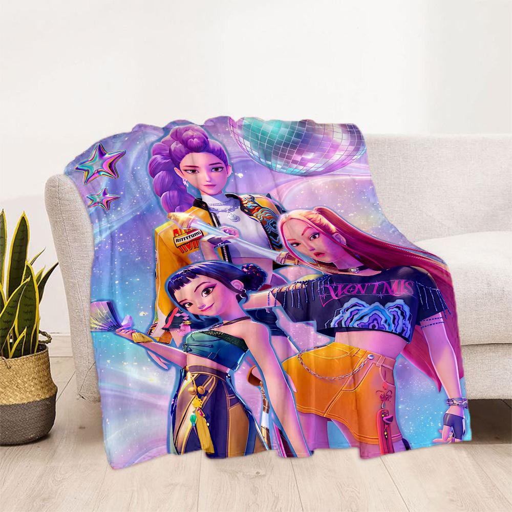 Futuristic Fashion Party Blanket Ultra-Soft Great for Couch Office Chair Picnics Four Seasons Universal Playful Design