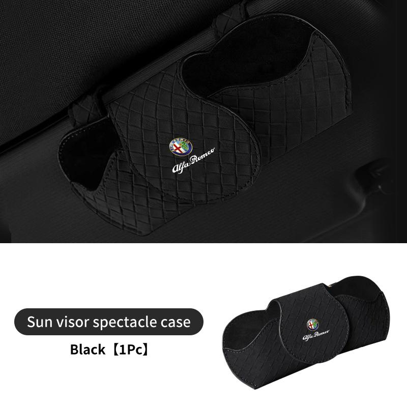 For Alfa Romeo Car Interior Glasses Clip Sun Visor Sunglasses Holder 159 Giulietta Giulia 147 Mito 156 159 166 GT Stelvio