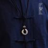 999 Sterling Silver Ping An Kou Pendant Necklace - Unisex Trendy Style, Genuine Emotion, Perfect Gift Silver Jewelry.