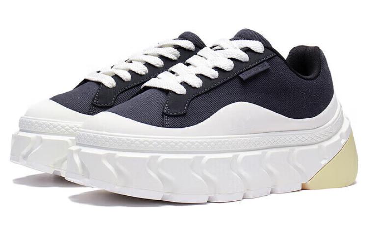 Li Ning CF Tracing Ripple Low top Skateboard Shoes Women's Black Beige White Dream Chaser Theme Runway Style AGCS230-1