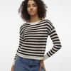 Пуловер Весна в полоску с круглым вырезом Женский VERO MODA