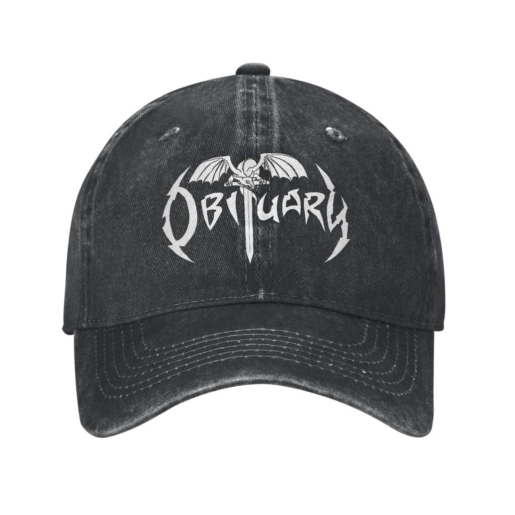 Beautiful Model Obituarys Baseball Caps Distressed Cotton Death Metal Band Snapback Cap Unisex Summer Adjustable Hat