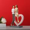1pc Abstract Couple Character Ornament, Resin Statue ArtCraft, For Bookshelf Home Living Room Office Cafe DecorRoom Tabletop Dis