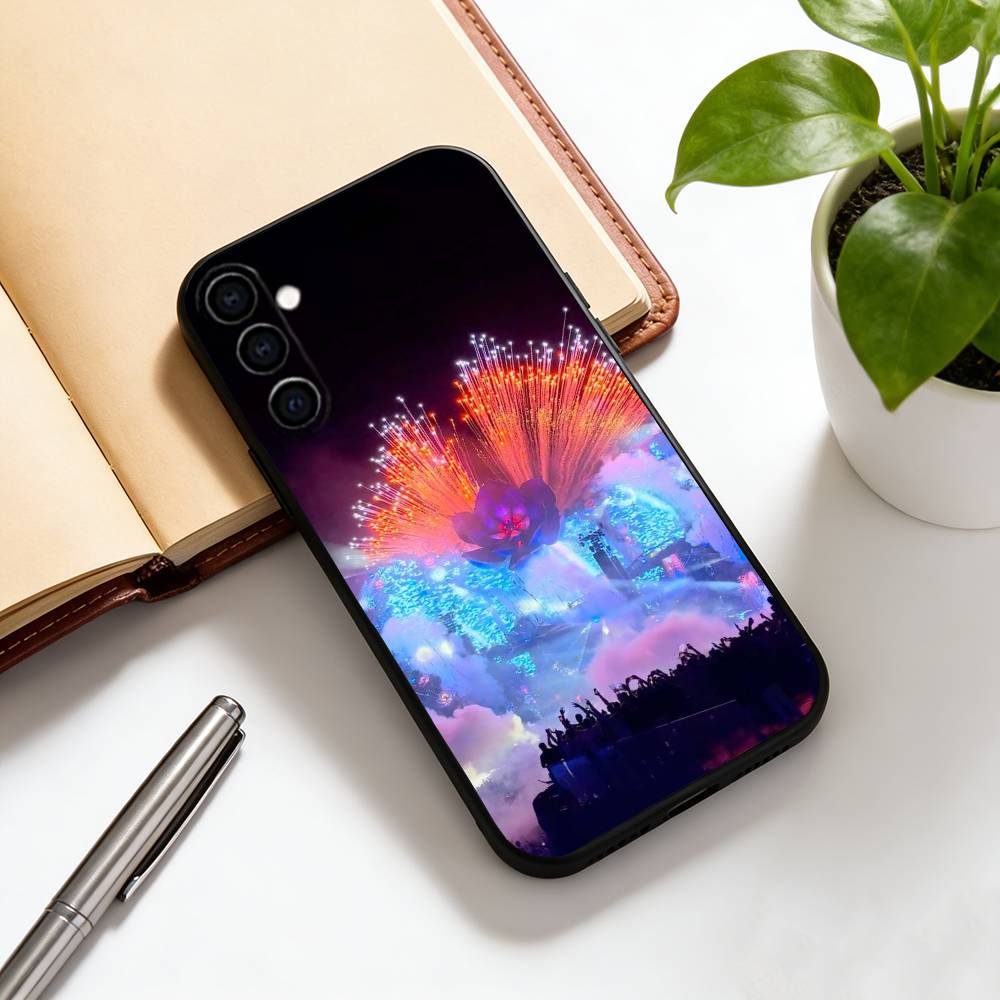 Чехол для телефона Tomorrowland для Samsung Galaxy A73, A72, A71, A70, A53, A52, A51, Другие Мягкий Черный Чехол