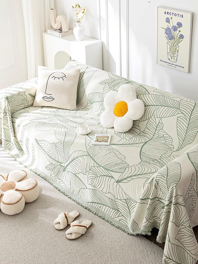 Stylish Durable Sofa Cover Soft Sofa Towel Universal Futon Couch Cover Blanket for Loveseat Breathable Slipcover Chair Protector