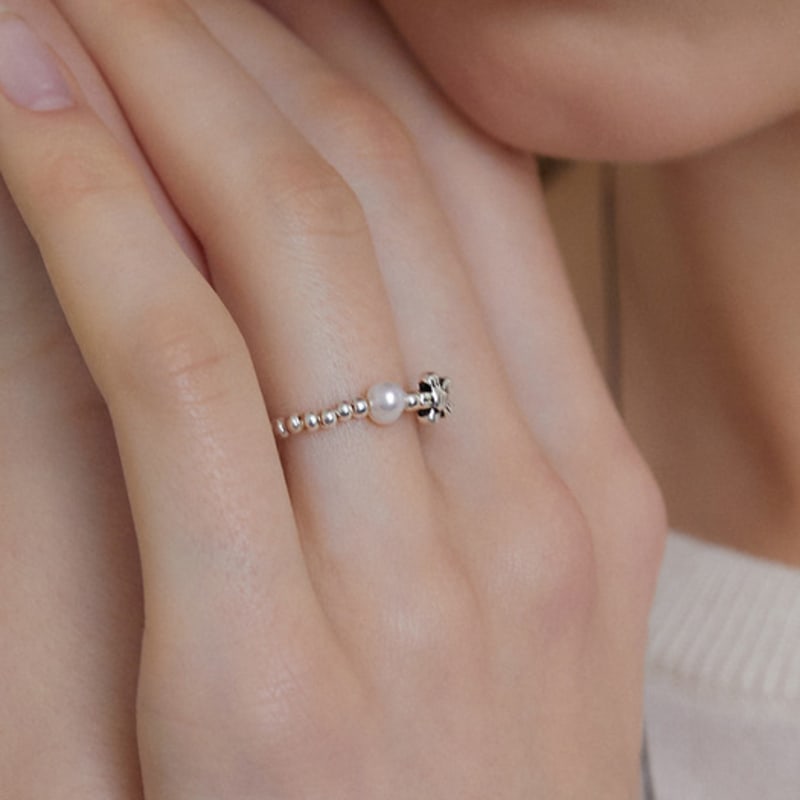 Серебряное кольцо Primaute с цветами