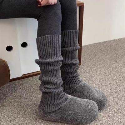 Осенний Дизайн Женские Мюли Тапочки Платформа Балетки Уличные Шлепанцы Модная Обувь Слипоны из Шерстяной Ткани