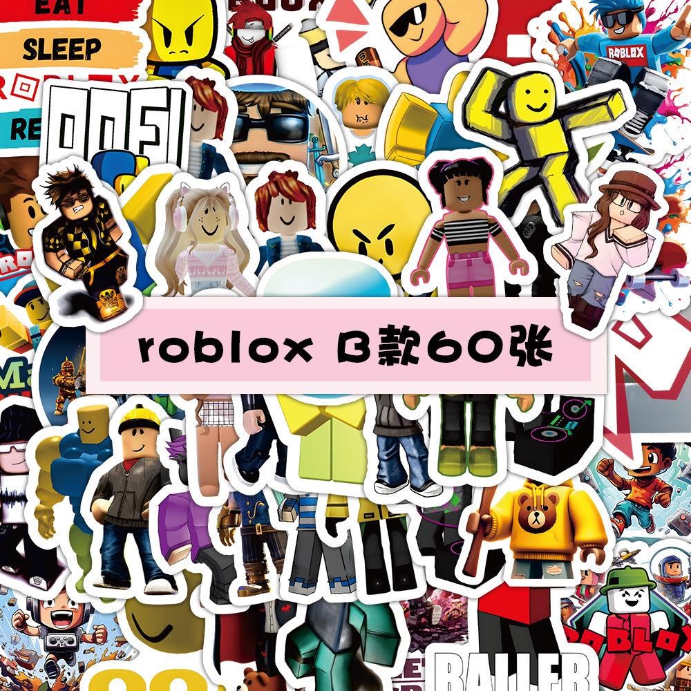 Roblox 60 шт. Водонепроницаемые наклейки Виртуальный мир Виниловые наклейки Для детей Ноутбука Багажа Блокнота Скейтборда Бутылки с водой Декор