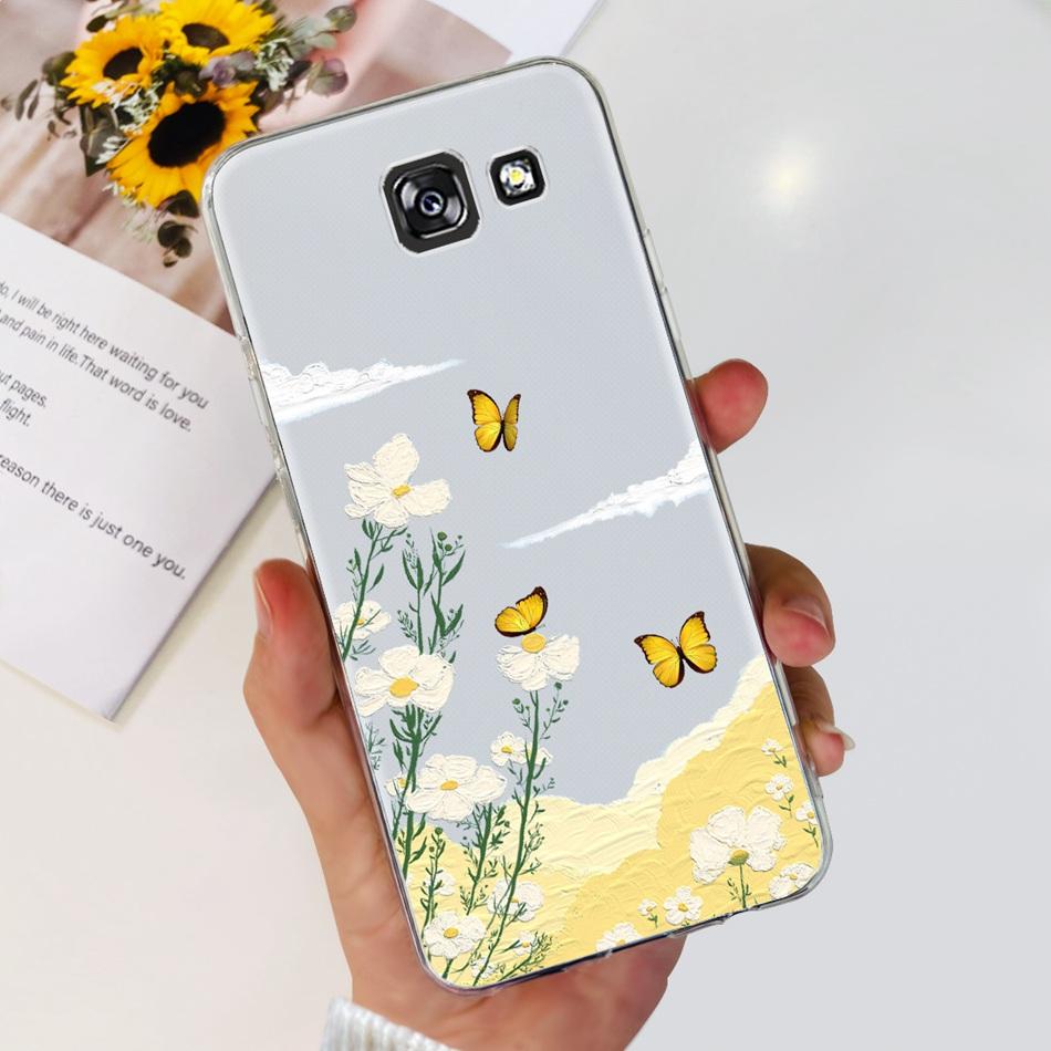 Stylish Flower Butterfly Phone Case For Samsung Galaxy A5 2017 A520F Soft Silicone TPU Cover For Samsung A5 2015 2016 A500 A510F
