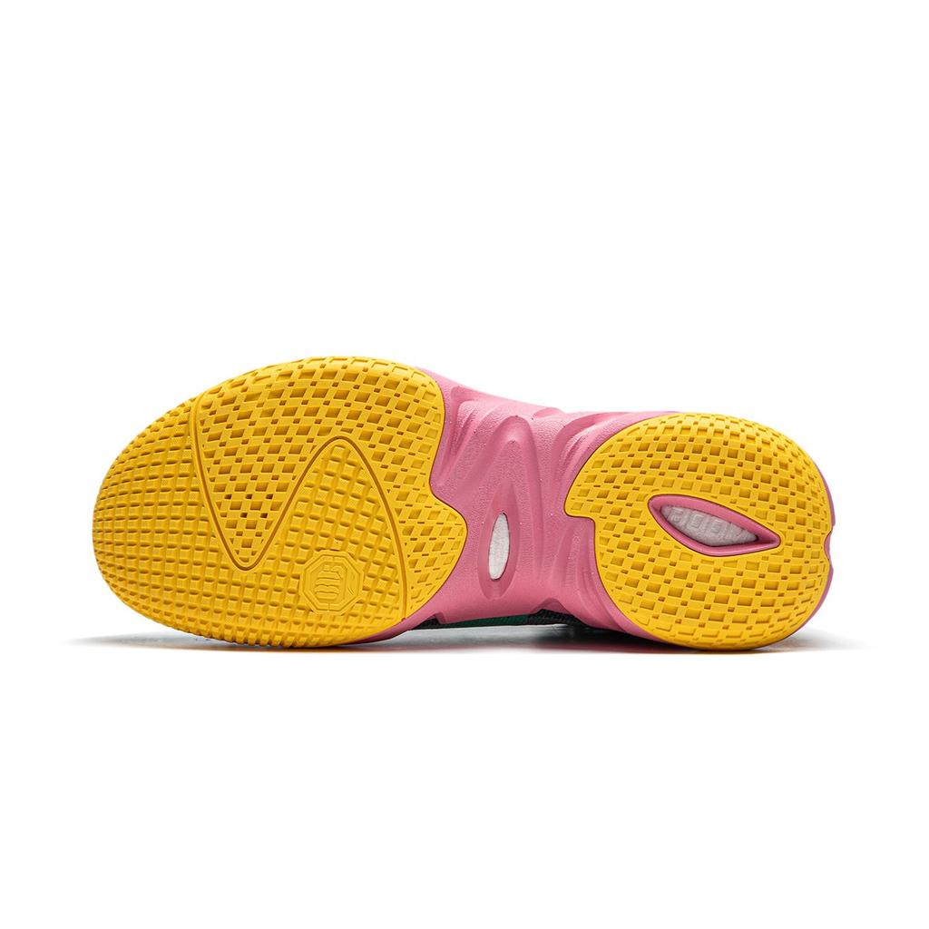 Li Ning BadFive 4 Амортизирующие износостойкие дышащие баскетбольные кроссовки средней высоты Мужские Зеленые ABFU015-10