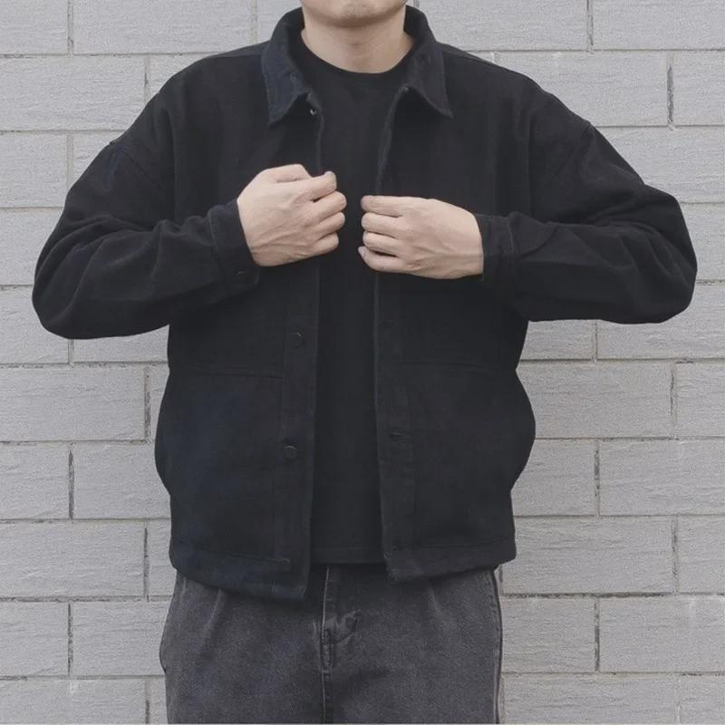 Мужская джинсовая куртка большого размера в стиле ретро — повседневная, прочная, износостойкая рабочая одежда на весну/осень