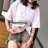 Transparent Waist Bag Waterproof Mini Fanny Pack Iridescent Belt Bag with Adjustable Strap for Women Men Travel Fitness Outdoor Use