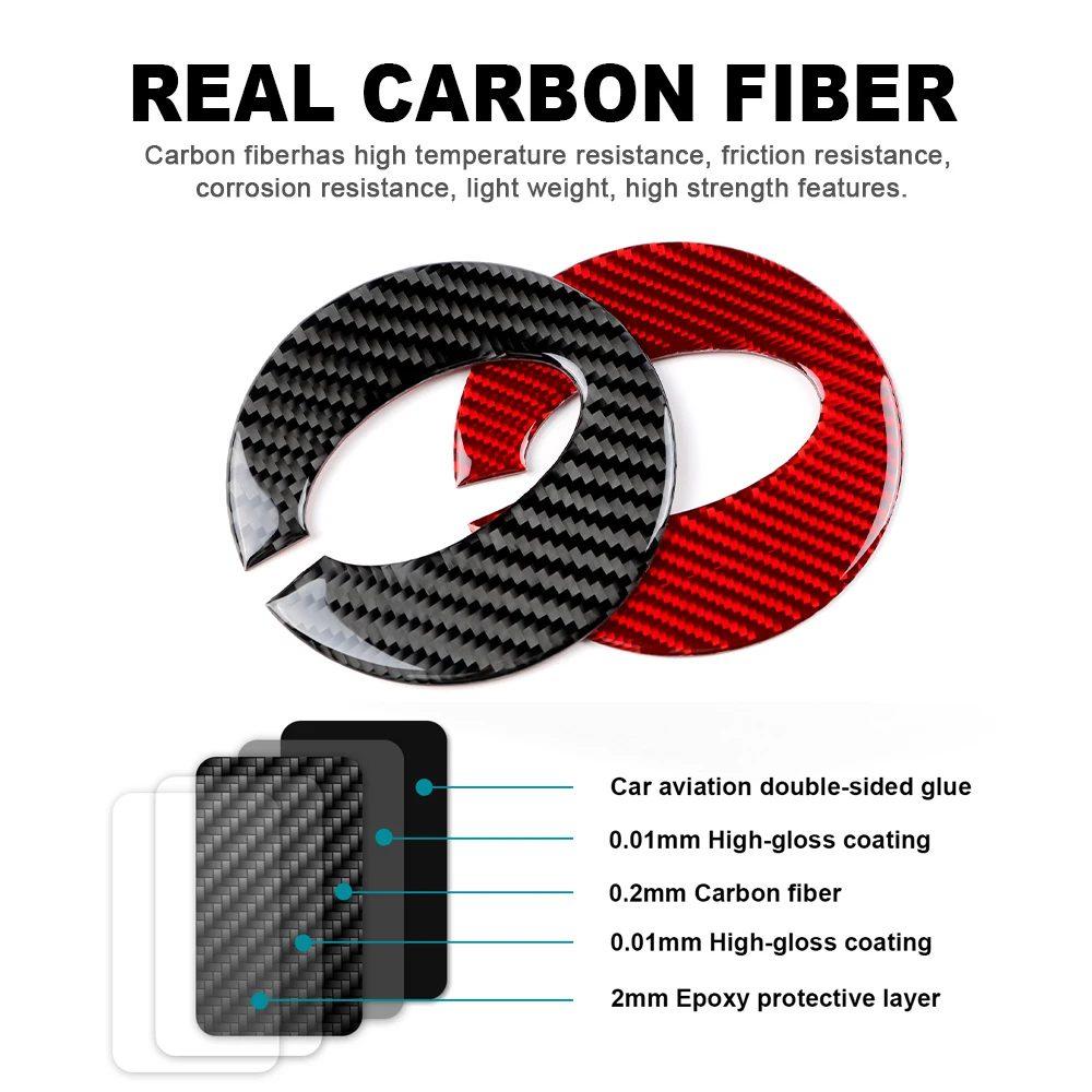 2PCS Soft Carbon Fiber Steering Wheel Center Sticker For Subaru WRX VB 2022 2023 2024 2025 2026 Car Interior Trim Accessories