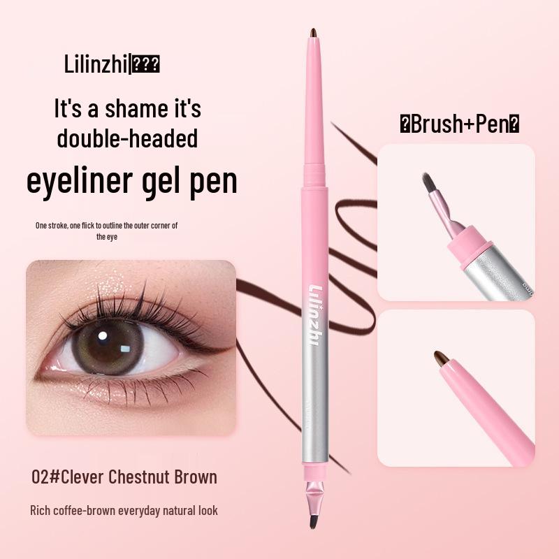Dual-Ended Waterproof Smudge-Proof Eyeliner Gel Pencil for Beginners