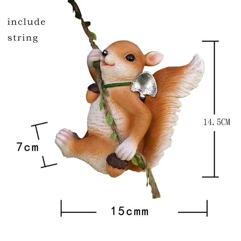 1 шт. Креативная фигурка белки для скалолазания - идеально подходит для украшения сада и улицы!