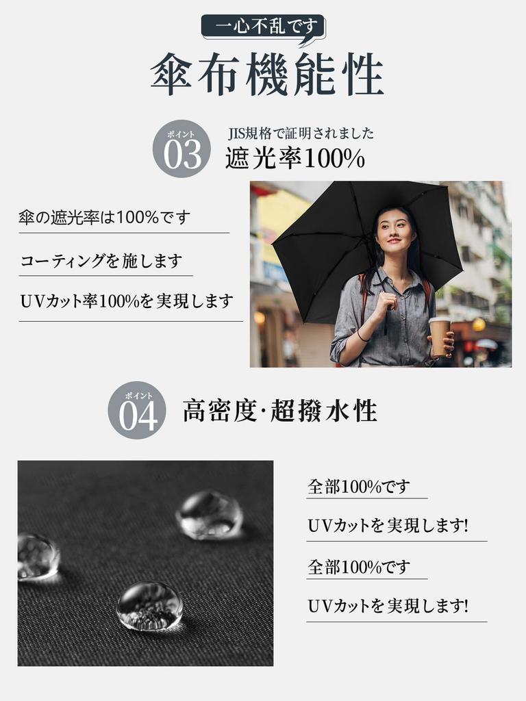 UV Protection Completely Heat Folding Folding UV Wind Water Suitable for Both Sun and Convenient To Day [QAQQVQ] Parasol, Ultra-lightweight, 140g,