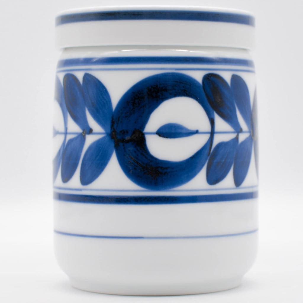 Nishikai Toki Hasami Ware Storage Container Majolica Pattern 73450 (Preservation Pottery) (Large)