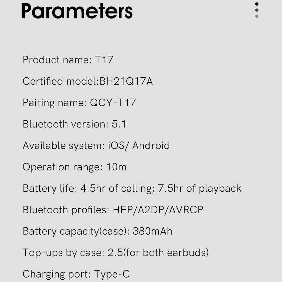 Беспроводные наушники QCY T17