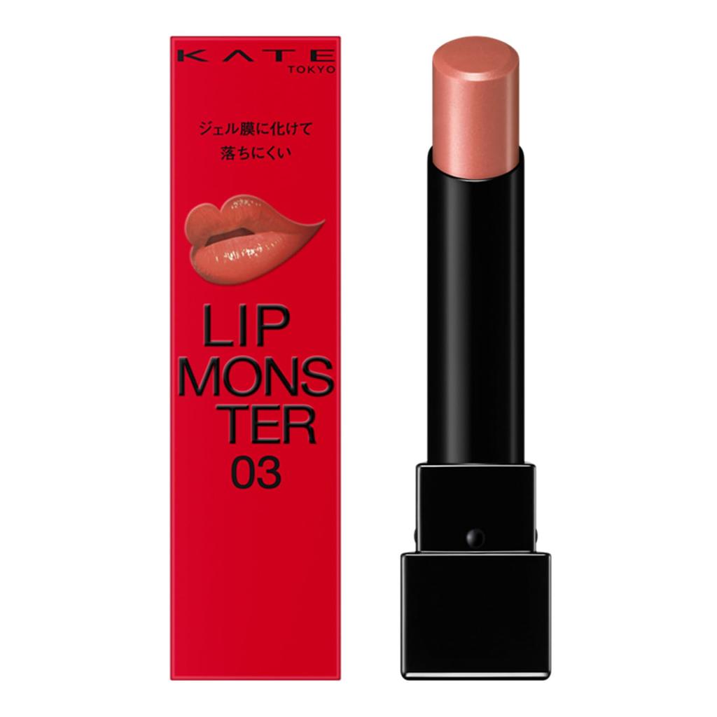 KATE Lip Monster 03 Lipstick - Heat Haze 3g (1 Piece) - Long-lasting, Vibrant Color