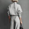 Весенние женские комплекты из 2 предметов, Модный костюм свитшот с длинным рукавом и широкие брюки, Повседневный костюм в европейском и американском стиле для работы
