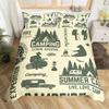 Happy Camping Duvet Cover Queen Twin Rv Camping Comforter Cover Camper Bedding Set Microfiber Bedspread Cover For Boys Girls