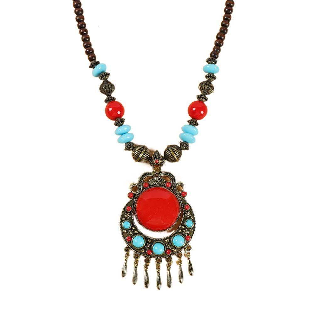 Necklace Tibetan Jewelry Forehead Pendant Ethnic Tassel Necklace Ethnic Head Chain Bohemia Tiara