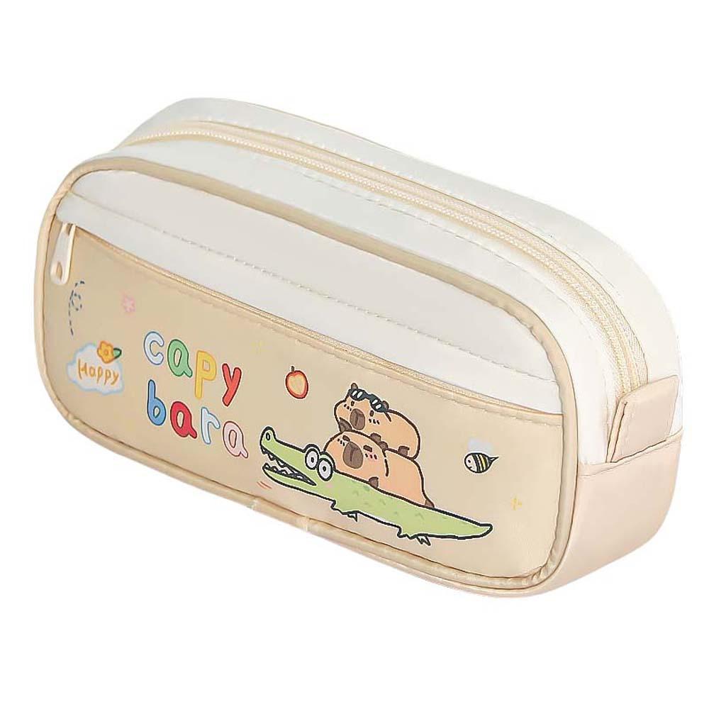 Large Capacity Large Capybara Pen Bag Pencil Case Cartoon Pencil Bag Office