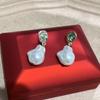 Новые французские ретро барочные серьги с жемчугом для женщин Ms Fashion Elegant Metal Jewelry Party Accessories