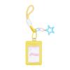 Portable ID Card Badge Holder Korea Version Star Small Photocard Sleeves with Pendant Keychain